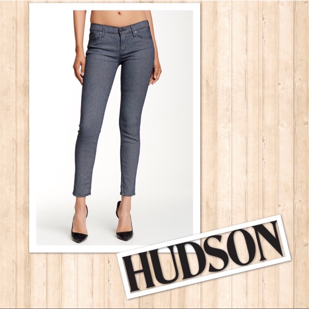 Hudson Dark Blue houndstooth jeggings jeans sz27